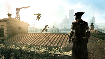 Later in the game Ezio will end up boss of a whole bunch of assassins. They look different, but share many skills.